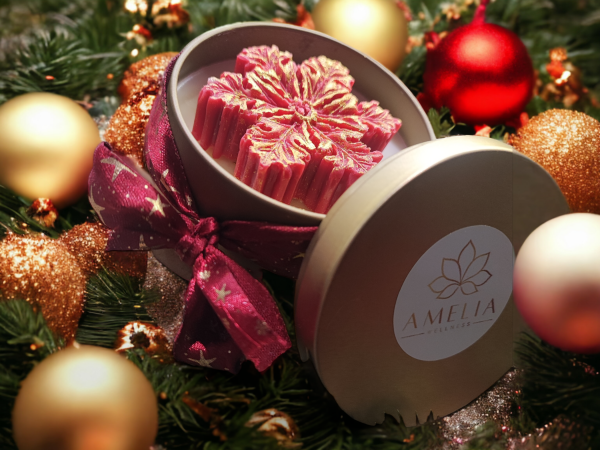 Bougie de Noel "Red&Gold"