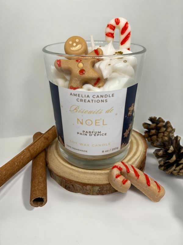 Bougie "Biscuits de Noel" - Pain d'épice