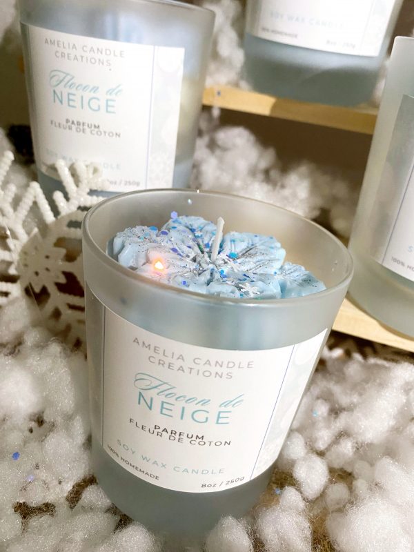 Bougie "Flocon de Neige"